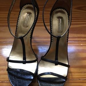 Report Signature sexy black strappy heels